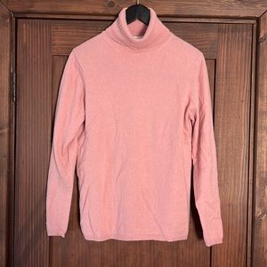 Vintage Dusty Pink Sutton Studio Cashmere Turtleneck size L